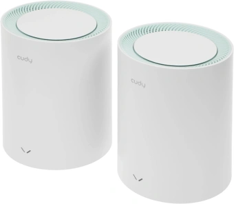 Бесшовный Mesh роутер Cudy M1300 (M1300(2-PACK)) AC1200 10/100/1000BASE-TX белый (упак.:2шт) - купить недорого с доставкой в интернет-магазине