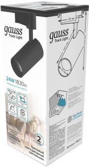Система трековая Gauss TR071 4000K цв.св.:белый нейтральный черный - купить недорого с доставкой в интернет-магазине