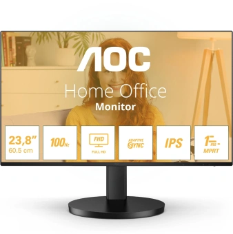 Монитор AOC 23.8" Basic-Line 24B3HA2 черный IPS LED 16:9 HDMI M/M матовая 250cd 178гр/178гр 1920x1080 100Hz VGA FHD 2.97кг - купить недорого с доставкой в интернет-магазине