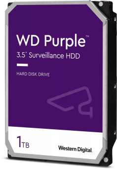Жесткий диск WD SATA-III 1Tb WD10PURZ Surveillance Purple (5400rpm) 64Mb 3.5" - купить недорого с доставкой в интернет-магазине