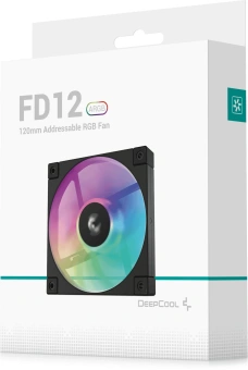 Вентилятор для корпуса Deepcool FD12 ARGB 120х120x25 черный 4-pin 26.9дБ (R-FD12-BKAPN1-G) Ret - купить недорого с доставкой в интернет-магазине
