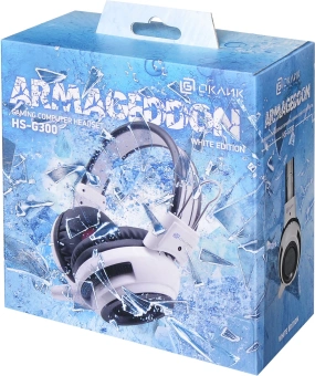 Наушники с микрофоном Оклик HS-G300 ARMAGEDDON белый/черный 2.2м мониторные оголовье (361558) - купить недорого с доставкой в интернет-магазине