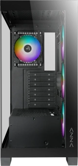 Корпус Azza Cove черный без БП ATX 6x120mm 2x140mm 1xUSB2.0 1xUSB3.0 audio bott PSU - купить недорого с доставкой в интернет-магазине