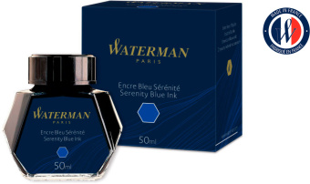 Флакон с чернилами Waterman (CWS0110720) Serenity Blue чернила 50мл для ручек перьевых - купить недорого с доставкой в интернет-магазине