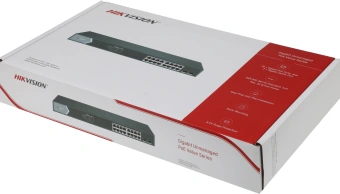 Коммутатор Hikvision DS-3E0518P-E/M(B) (L2) 16x1Гбит/с 2SFP 16PoE 125W неуправляемый - купить недорого с доставкой в интернет-магазине