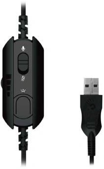 Наушники с микрофоном A4Tech Bloody G570 черный/серый 2м мониторные USB оголовье (G570 (BLACK+GREY) USB) - купить недорого с доставкой в интернет-магазине