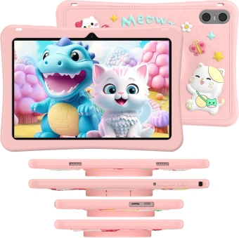 Планшет Teclast P30T Kids A523 (1.8) 8C RAM4Gb ROM128Gb 10.1" IPS 1280x800 Android 14 розовый 5Mpix 2Mpix BT WiFi Touch microSD 256Gb 6000mAh 10hr - купить недорого с доставкой в интернет-магазине