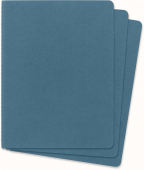 Блокнот Moleskine CAHIER JOURNAL CH021B44 XLarge 190х250мм обложка картон 120стр. линейка голубой (3шт) - купить недорого с доставкой в интернет-магазине