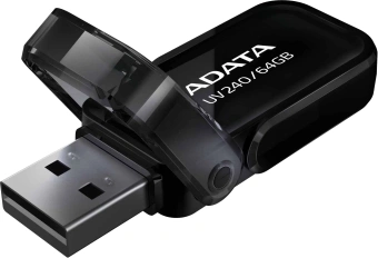 Флеш Диск A-Data 64GB UV240 AUV240-64G-RBK USB2.0 черный - купить недорого с доставкой в интернет-магазине