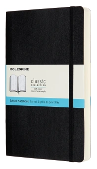 Блокнот Moleskine CLASSIC SOFT EXPENDED QP619EXP Large 130х210мм 400стр. пунктир мягкая обложка черный - купить недорого с доставкой в интернет-магазине
