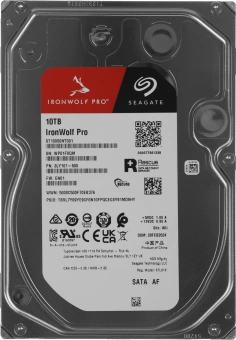 Жесткий диск Seagate SATA-III 10TB ST10000NT001 NAS Ironwolf Pro 512E (7200rpm) 256Mb 3.5" - купить недорого с доставкой в интернет-магазине