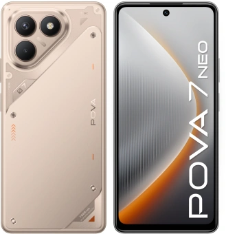 Смартфон Tecno Pova 7 Neo 256Gb 8Gb титановый моноблок 3G 4G 2Sim 6.8" 1080x2460 Android 14 108Mpix 802.11 a/b/g/n/ac NFC GPS GSM900/1800 Protect FM - купить недорого с доставкой в интернет-магазине