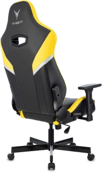Кресло игровое Knight Thunder 5X черный/желтый экокожа крестов. металл - купить недорого с доставкой в интернет-магазине