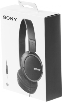 Гарнитура накладные Sony MDR-ZX110AP 1.2м черный проводные оголовье - купить недорого с доставкой в интернет-магазине