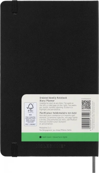 Еженедельник Moleskine CLASSIC WKNT Large 130х210мм недатир. 288 черный - купить недорого с доставкой в интернет-магазине