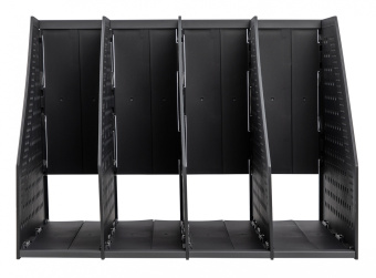 Лоток вертикальный Deli 78996DK-GREY 4отд. складной A4 332x256x243мм темно-серый пластик - купить недорого с доставкой в интернет-магазине