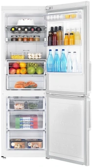 Холодильник Samsung RB33J3515WW/EF 2-хкамерн. белый инвертер - купить недорого с доставкой в интернет-магазине