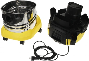 Строительный пылесос Karcher WD 4 S V-20/5/22 1000Вт (уборка: сухая/сбор воды) желтый - купить недорого с доставкой в интернет-магазине