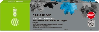 Картридж перезаправляемый струйный Cactus CS-R-PFI320C PFI-320C голубой для Canon imagePrograf TM-200/200MFP/205/300/300MFP/305/250/255/350/355 без чипа - купить недорого с доставкой в интернет-магазине