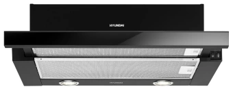 Вытяжка встраиваемая Hyundai HBH 6236 BG черный управление: кулисные переключатели (1 мотор) - купить недорого с доставкой в интернет-магазине