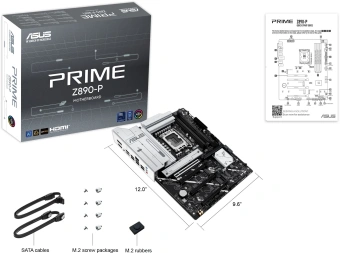 Материнская плата Asus PRIME Z890-P Soc-1851 Intel Z890 4xDDR5 ATX AC`97 8ch(7.1) 2.5Gg RAID+HDMI+DP - купить недорого с доставкой в интернет-магазине