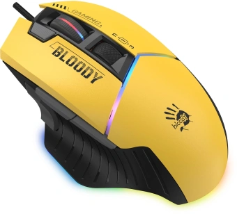 Мышь A4Tech Bloody W95 Max Sports желтый/серый оптическая 12000dpi USB 10but (W95 MAX SPORTS LIME) - купить недорого с доставкой в интернет-магазине