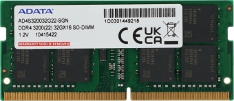 Память DDR4 32GB 3200MHz A-Data AD4S320032G22-SGN RTL PC4-25600 CL22 SO-DIMM 260-pin 1.2В single rank Ret - купить недорого с доставкой в интернет-магазине