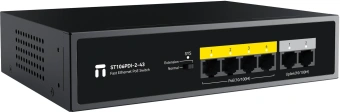 Коммутатор Netis ST106PDI-2-43 6x100Мбит/с 4PoE 43W неуправляемый - купить недорого с доставкой в интернет-магазине