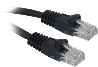 Патч-корд Buro UTP 4 пары cat5E CCA molded 1м черный RJ-45 (m)-RJ-45 (m) - купить недорого с доставкой в интернет-магазине