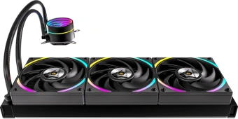 Система водяного охлаждения Formula Oasis L360 ARGB Soc-AM5/AM4/1200/2066/1700/1851 черный 4-pin 1-27dB Al+Cu 360W Ret (OASIS L360 ARGB BK) - цена, купить или заказать с доставкой в интернет-магазине Система водяного охлаждения Formula Oasis L360 ARGB Soc-AM5/AM4/1200/2066/1700/1851 черный 4-pin 1-27dB Al+Cu 360W Ret (OASIS L360 ARGB BK) - купить недорого с доставкой в интернет-магазине