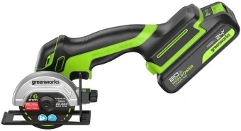 Углошлифовальная машина Greenworks GD24UCS 500Вт 20000об/мин рез.шпин.:M6 d=76мм (3402007CUA) - купить недорого с доставкой в интернет-магазине