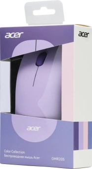 Мышь Acer OMR205 фиолетовый оптическая 1200dpi беспров. USB для ноутбука 3but (ZL.MCEEE.02K) - купить недорого с доставкой в интернет-магазине