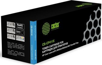 Картридж лазерный Cactus CS-CF411X CF411X голубой (5000стр.) для HP HP CLJ Pro M452dn/ M452dw/M477fdn/M477fdw - купить недорого с доставкой в интернет-магазине