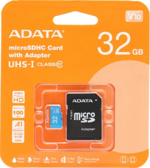 Флеш карта microSDXC 32GB A-Data AUSDH32GUICL10A1-RA1 Premier Pro + adapter - купить недорого с доставкой в интернет-магазине