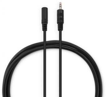 Кабель-удлинитель аудио Buro BAAC003-1 Jack 3.5 (m)/Jack 3.5 (f) 1м. черный - купить недорого с доставкой в интернет-магазине
