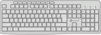 Клавиатура Оклик K225W белый USB беспроводная Multimedia (1875235) - купить недорого с доставкой в интернет-магазине
