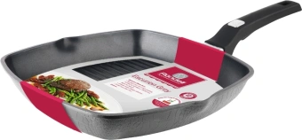 Сковорода-гриль Rondell Escurion Grey RDA-1124 квадратная 28см покрытие: TriTitan ручка несъемная (без крышки) серый - купить недорого с доставкой в интернет-магазине