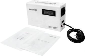 Стабилизатор напряжения Smartwatt AVR Slim 500RW 500ВА белый - купить недорого с доставкой в интернет-магазине