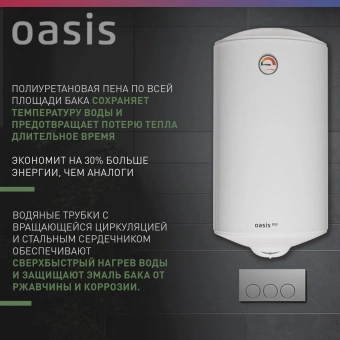Водонагреватель Oasis Standart EcoER-80 1.5кВт 80л электрический настенный/белый - купить недорого с доставкой в интернет-магазине