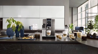 Кофемашина Delonghi Dinamica Plus ECAM380.95.TB 1450Вт черный/серый - купить недорого с доставкой в интернет-магазине