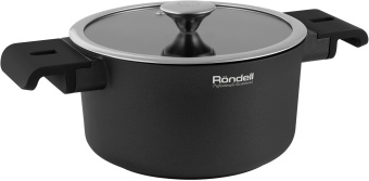 Кастрюля Rondell Modern RDA-1726 2.6л. d=20см (с крышкой) черный - цена, купить или заказать с доставкой в интернет-магазине Кастрюля Rondell Modern RDA-1726 2.6л. d=20см (с крышкой) черный - купить недорого с доставкой в интернет-магазине