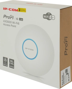 Точка доступа IP-Com Pro-6-Lite AX3000 10/100/1000BASE-TX/Wi-Fi белый - купить недорого с доставкой в интернет-магазине