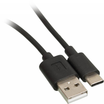 Кабель USB (m)-USB Type-C (m) 1м черный - купить недорого с доставкой в интернет-магазине