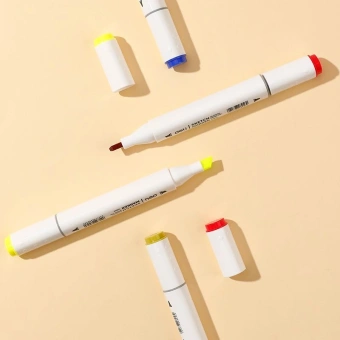 Набор маркеров для скетчинга Deli E70803-60 Color Emotion 11мм 150мм трехгр. двойной пиш. наконечник 1-7мм 60цв. ассорти пластиковая коробка (60шт.) - купить недорого с доставкой в интернет-магазине