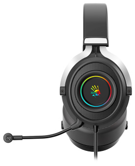Наушники с микрофоном A4Tech Bloody G535 черный/серебристый 2м мониторные USB оголовье (G535 (BLACK+SILVER) USB) - купить недорого с доставкой в интернет-магазине