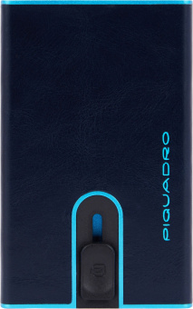 Чехол для кредитных карт Piquadro Blue Square PP4825B2BLR/BLU2 темно-синий натур.кожа - купить недорого с доставкой в интернет-магазине