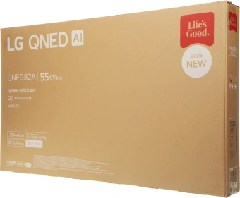 Телевизор LED LG 55" 55QNED82A6B.ARUG черный титан 4K Ultra HD 60Hz DVB-T DVB-T2 DVB-C DVB-S DVB-S2 USB WiFi Smart TV - купить недорого с доставкой в интернет-магазине