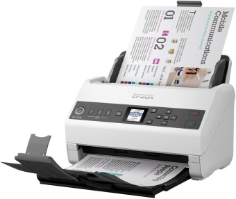 Сканер планшетный/протяжный Epson WorkForce DS-730N (B11B259401/B11B259502) A4 белый - купить недорого с доставкой в интернет-магазине