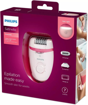 Эпилятор Philips BRE285/00 скор.:2 насад.:5 от электр.сети розовый/розовый - купить недорого с доставкой в интернет-магазине