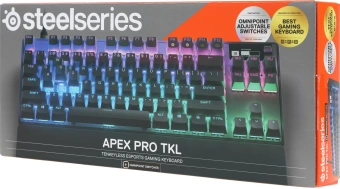 Клавиатура Steelseries Apex Pro TKL (2023) механическая черный USB for gamer LED (подставка для запястий) (64856) - купить недорого с доставкой в интернет-магазине